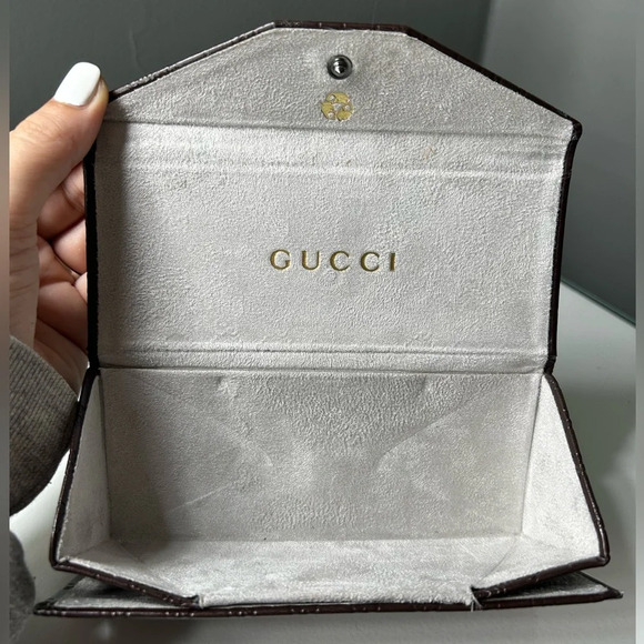 Gucci Guccissima Chocolate Brown Sunglasses Case Cardholder - Picture 4 of 16